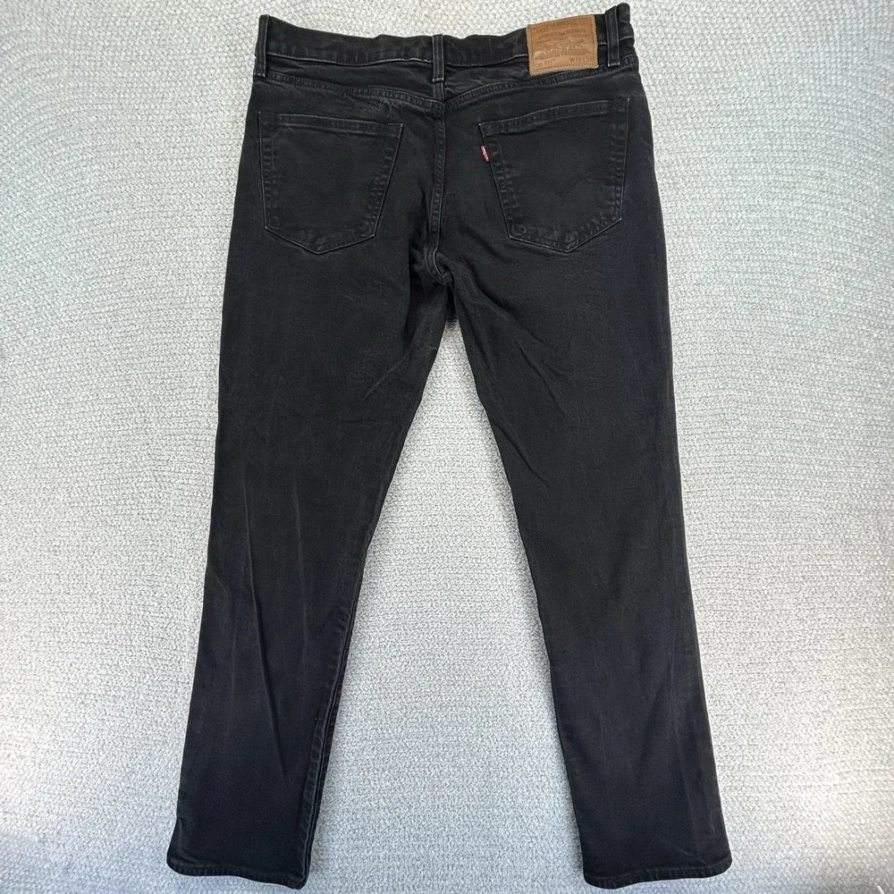Levi's Premium 511 Jeans Mens 36x32 (36x31) Big E Black Slim Fit Stretch Denim
